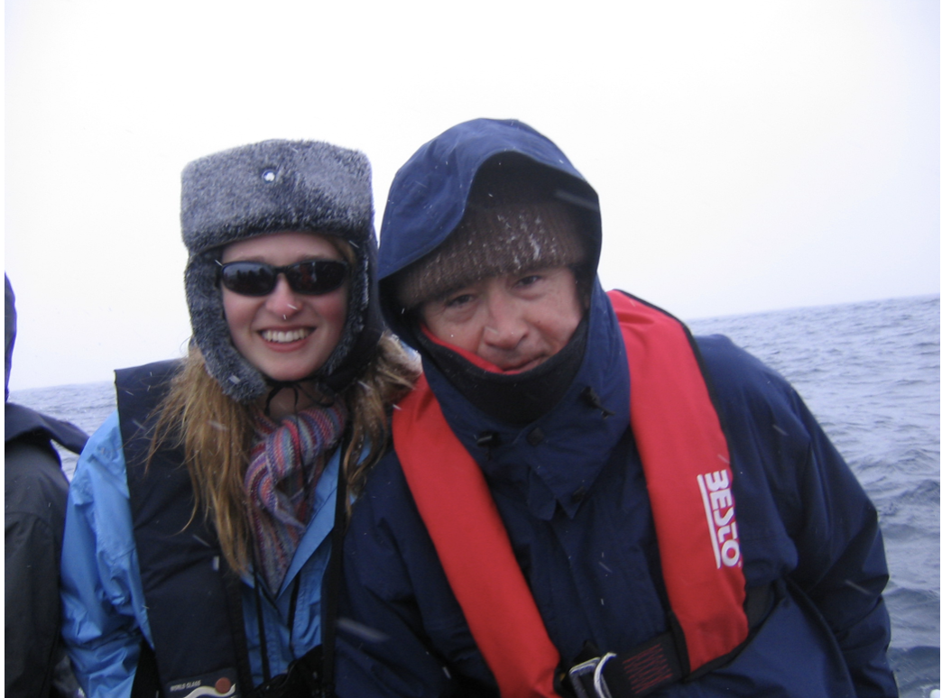 With daughter Nella off the Antartic peninsula, December 2006